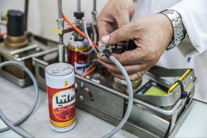  Tunisia, Tunis : Quality control laboratory.  Celtia is a brand of beer produced and marketed since 1951 by the Tunisian Beverage Manufacturing Company ( Soci?t? de fabrication des boissons de Tunisie )SFBT, founded in 1889 in Bab Saadoun in Tunis. ?Ons Abid for JAKey DATES1889: Creation of the Tunisian Beverage Manufacturing Company, ( Soci?t? de fabrication des boissons de Tunisie) SFBT.(SFBT).1951: Launch of Celtia.2006: Launch of the 25cl disposable bottle ‟Celtia‟ and non-alcoholic beer ? Celestia‟.