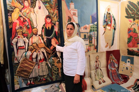  A traditional Tunisian carpet woman. Kairouan, Tunisia, 2010.